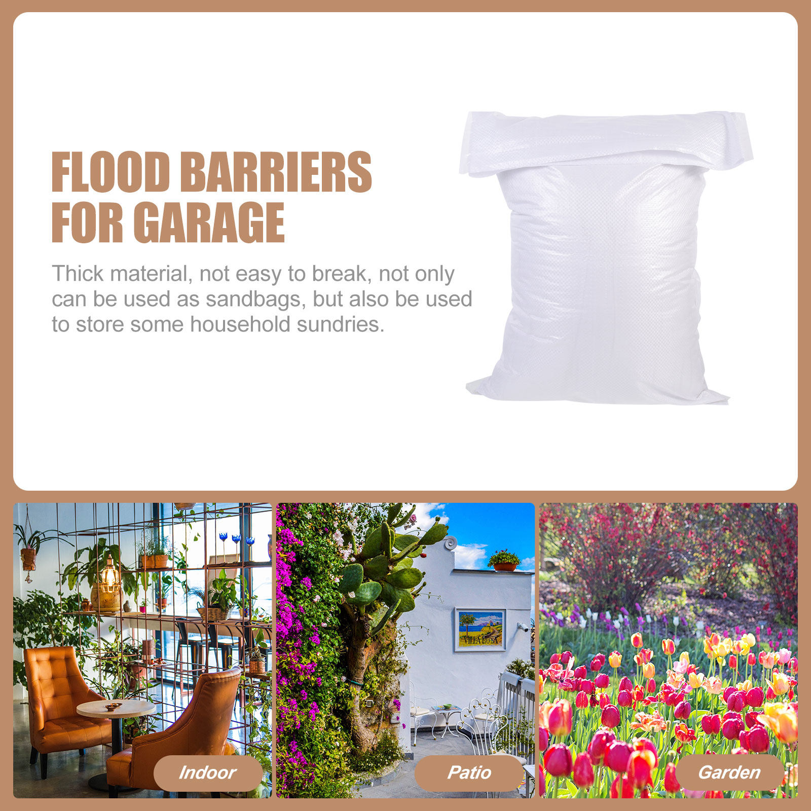 16Pcs Sturdy Waterproof Woven  - огляд і ціна Flood Barrier Bag